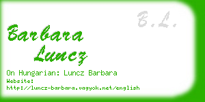 barbara luncz business card